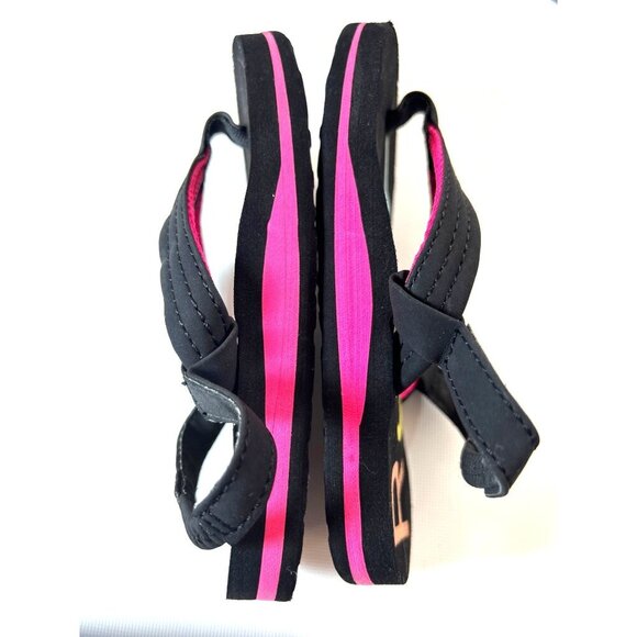 Roxy Toddler Girls Flip Flops Black Multi Size 9 - Picture 4 of 7